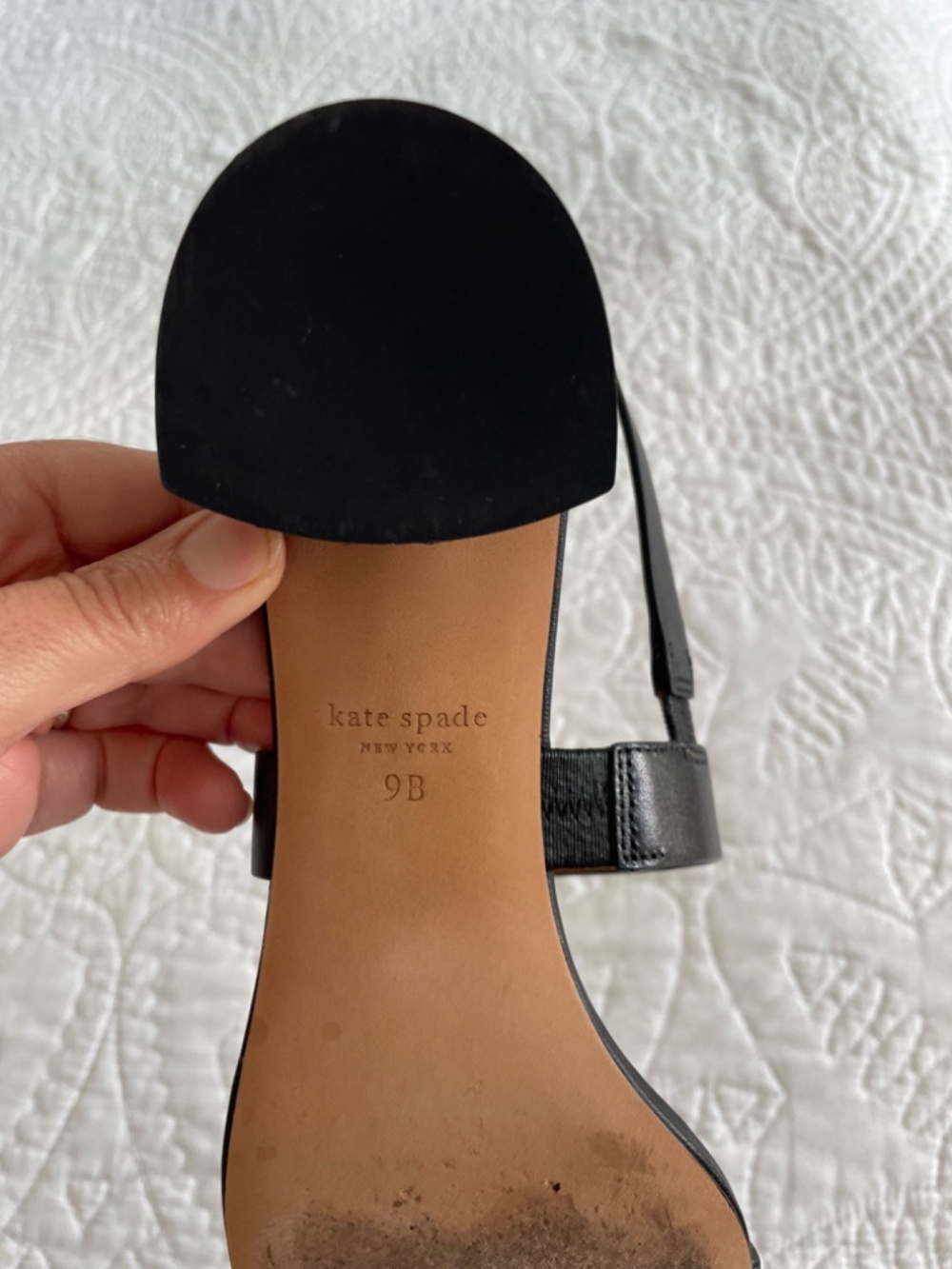 Kate Spade Black Sandals, Size 9 - Picture 3 of 3